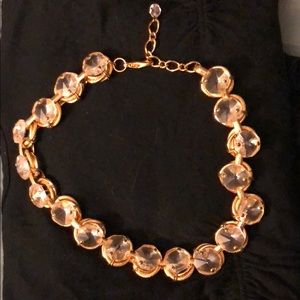 NWT crystal and gold statement necklace